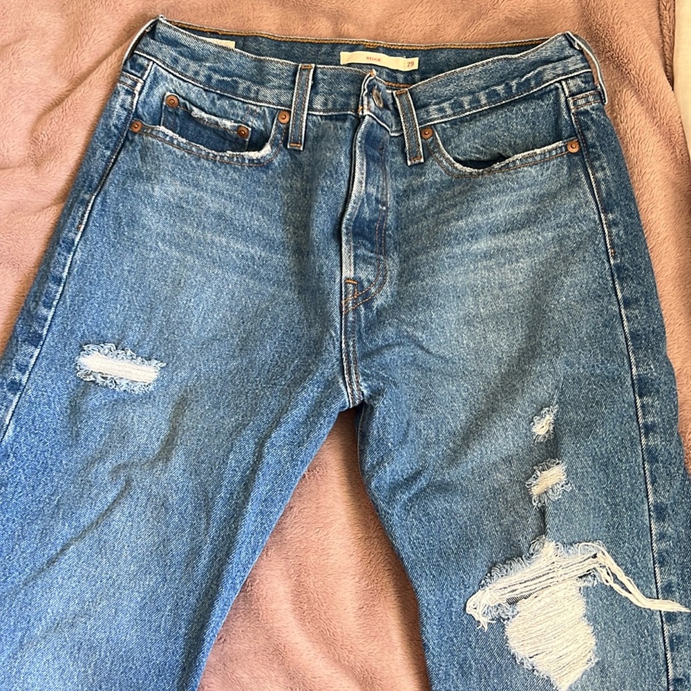 levi straight wedgie ankle jeans